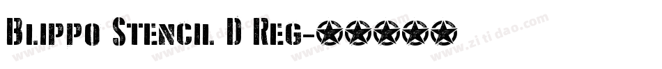 Blippo Stencil D Reg字体转换